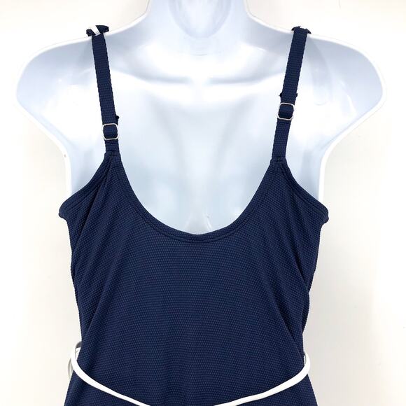 TOMMY BAHAMA One Piece Swimsuit Size 10 Navy Blue Island Cays Cabana Wrap NWT - Picture 8 of 12